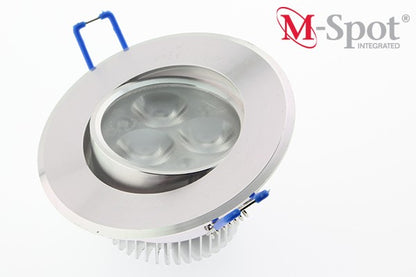 M-spot integrated, Borstad alu, Vinklingsbar armatur 1-7 Watt