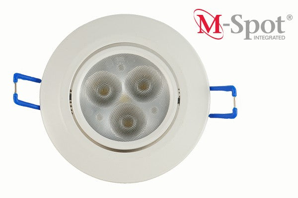 M-spot integrated Vit, Vinklingsbar armatur 1-7 Watt
