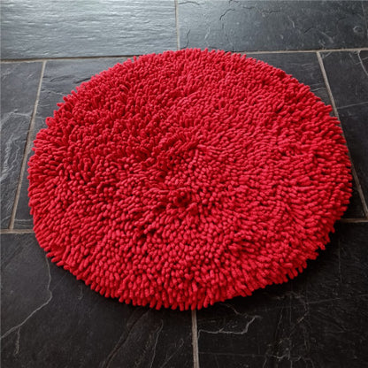 Matta Rasta rund 55 cm röd