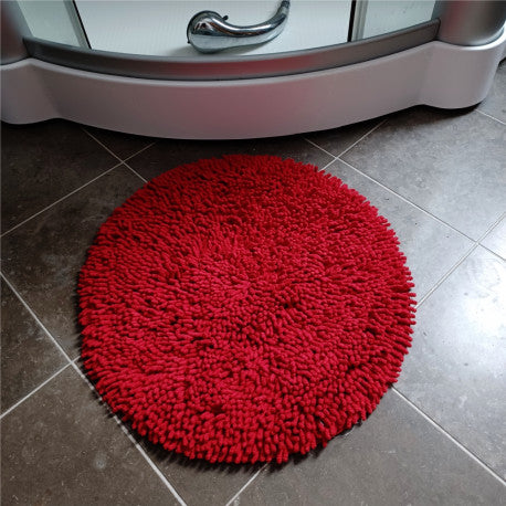 Matta Rasta rund 55 cm röd