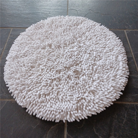 Matta Rasta rund 55 cm vit