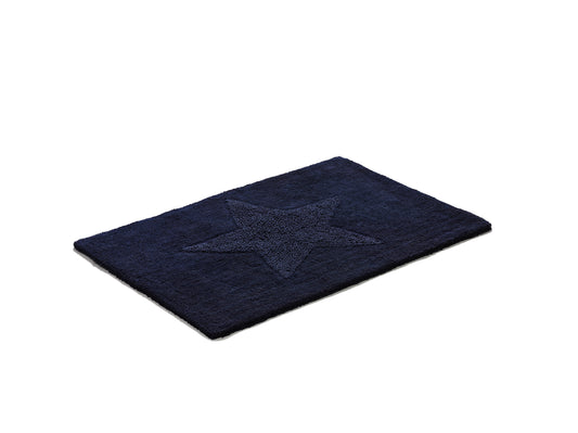 Matta Star vändbar 50x70 cm navy