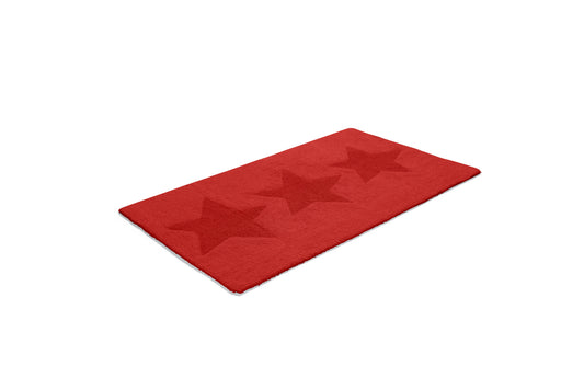 Matta Star vändbar 70x120 cm röd