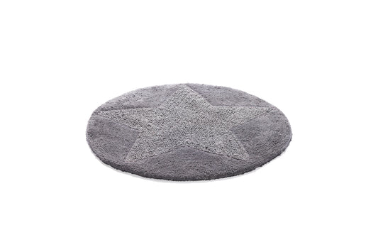 Matta Star vändbar rund 55 cm grafit