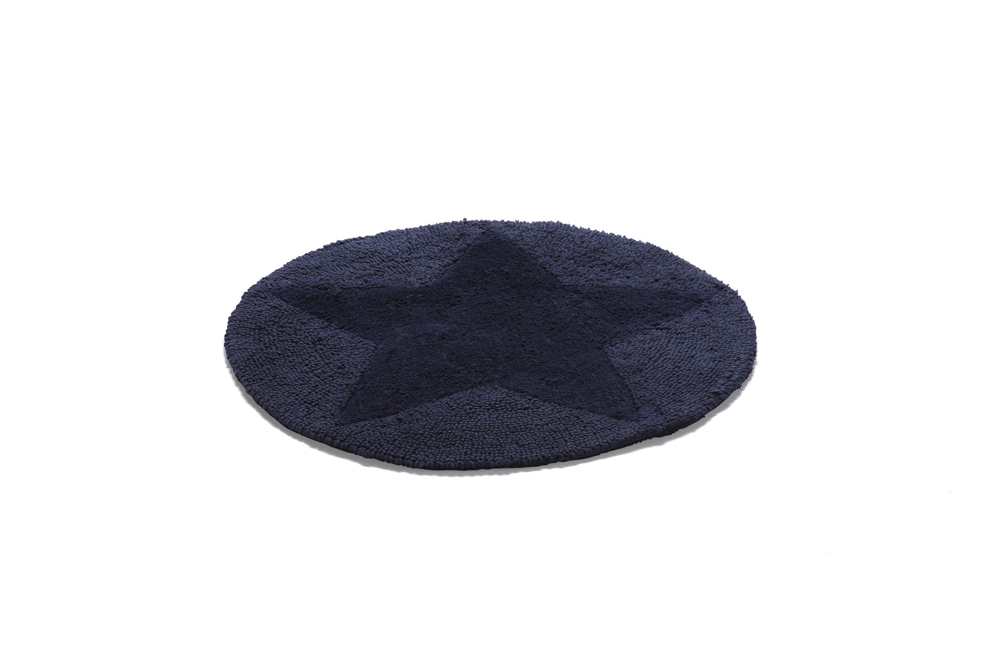 Matta Star vändbar rund 70 cm navy