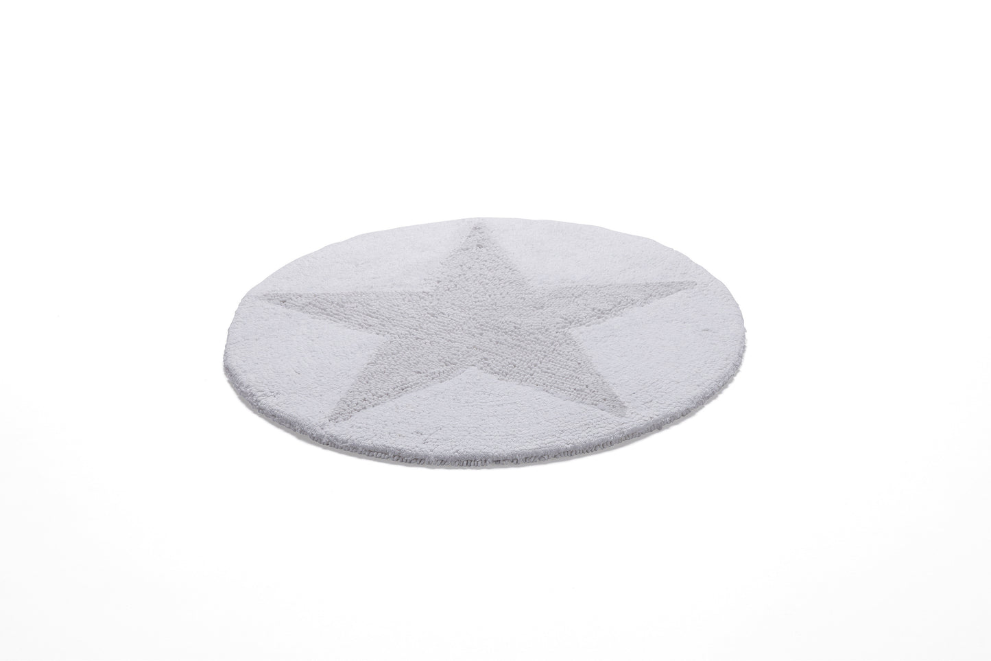 Matta Star vändbar rund 70 cm vit