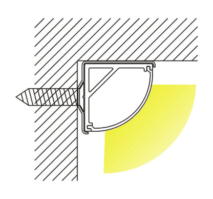 MLP016-1-O-PC Hörnprofil för dubbel LED