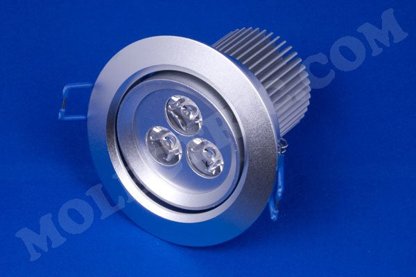 Moled Series, Trippelspot, vinklingsbar, Varmvit - Moled Triospot Aluminium