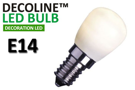Päronlampa LED Decoline Opal 0,7W E14 Vit
