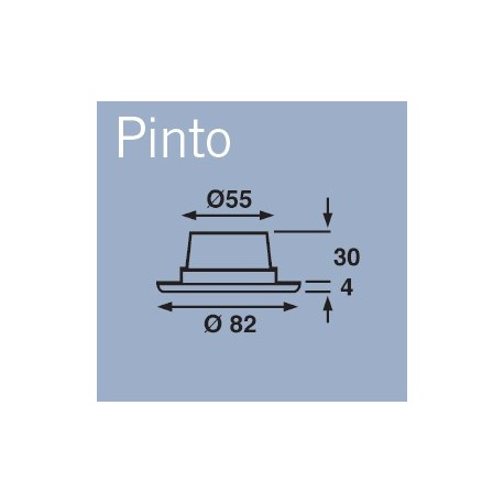 Pinto  Downlight 12v DC-anslutning
