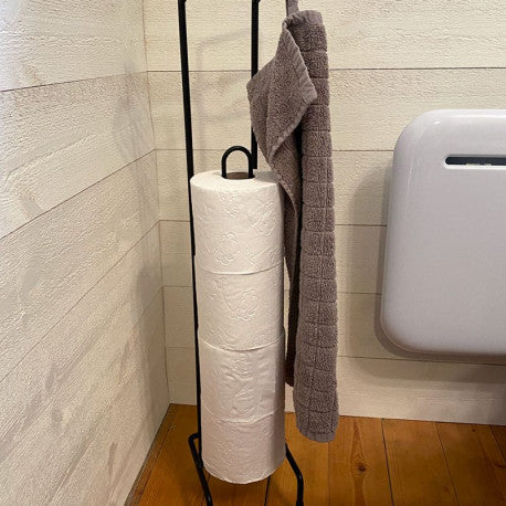 "Premium Line" Toalettpappershållare. Svart pulverlack 72x15x15 cm
