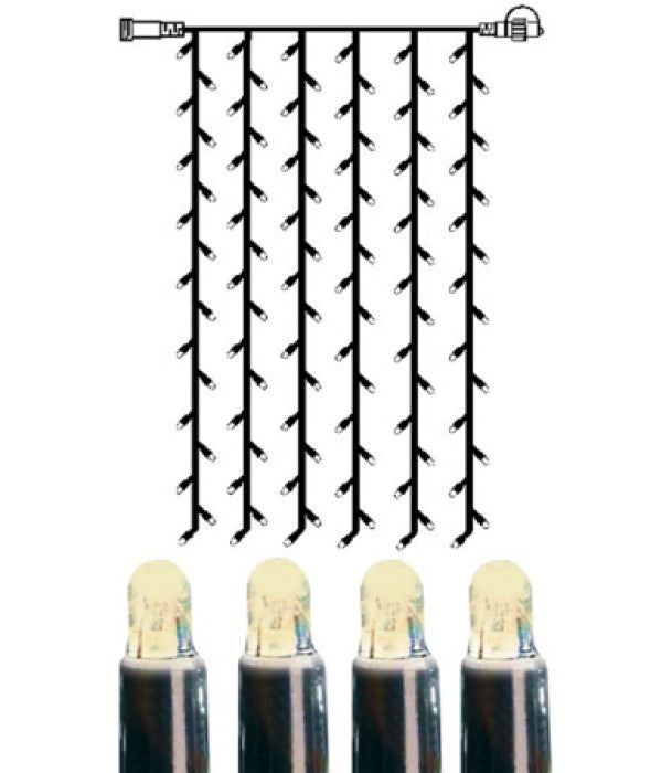 System LED Gardin extra 102 ljus 1x2m Vit Kabel