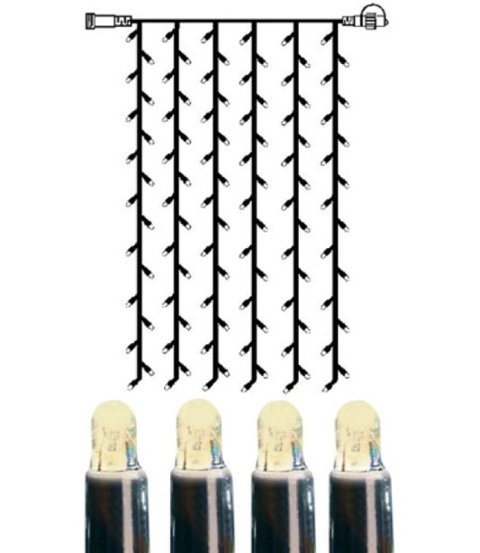 System LED Gardin extra 102 ljus 1x2m Vit Kabel