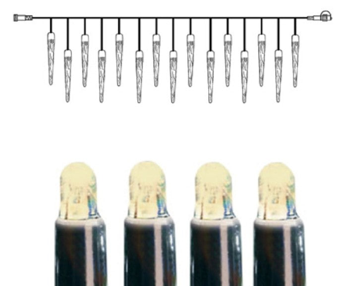 System LED Istapp extra 25 ljus 4x0,4m Svart Kabel