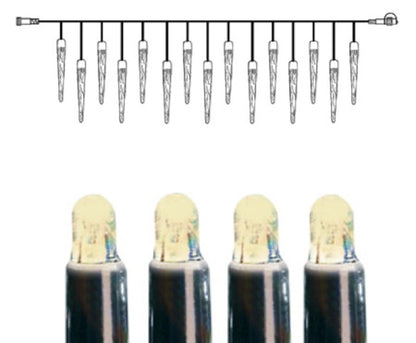 System LED Istapp extra 25 ljus 4x0,4m Svart Kabel