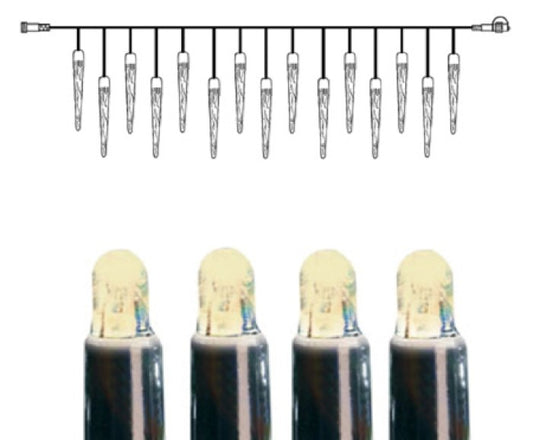 System LED Istapp extra 25 ljus 4x0,4m Svart Kabel
