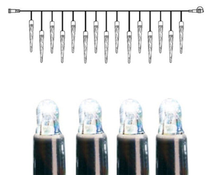 System LED Istapp extra 25 ljus 4x0,4m Svart Kabel