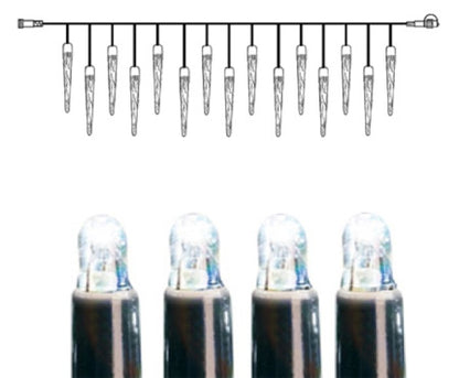 System LED Istapp extra 25 ljus 4x0,4m Svart Kabel