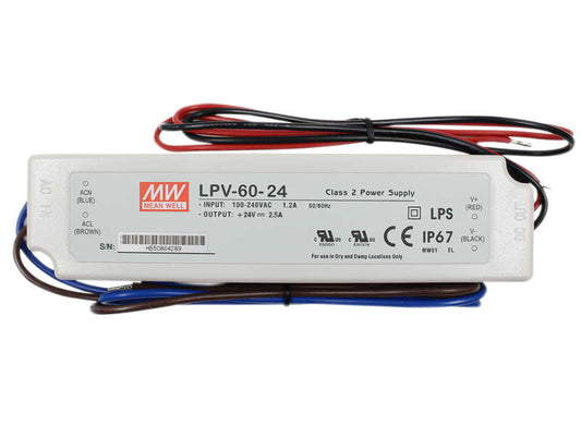 Transformator MW 60w 24v IP67