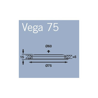 Vega 75 Vit Downlight 12v DC-anslutning