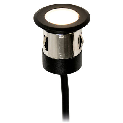 Orion Svart decklight med frostat akrylglas fjäderfästen och kabel | Molectric